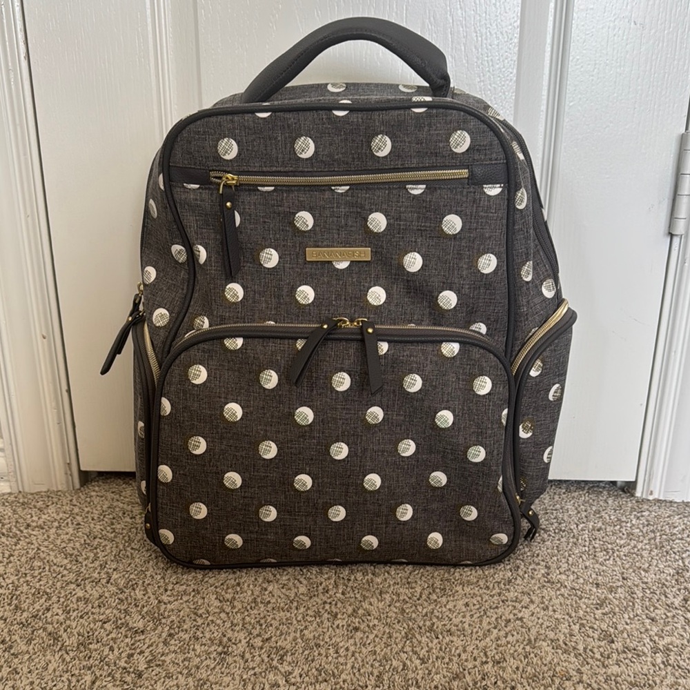 Polka Dot Baby Bag Backpack - Gray
